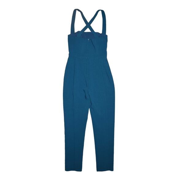 BLACK HALO $345 Sleeveless Skinny Ankle Length Bene Jumpsuit Blue Size 2 - Picture 1 of 3